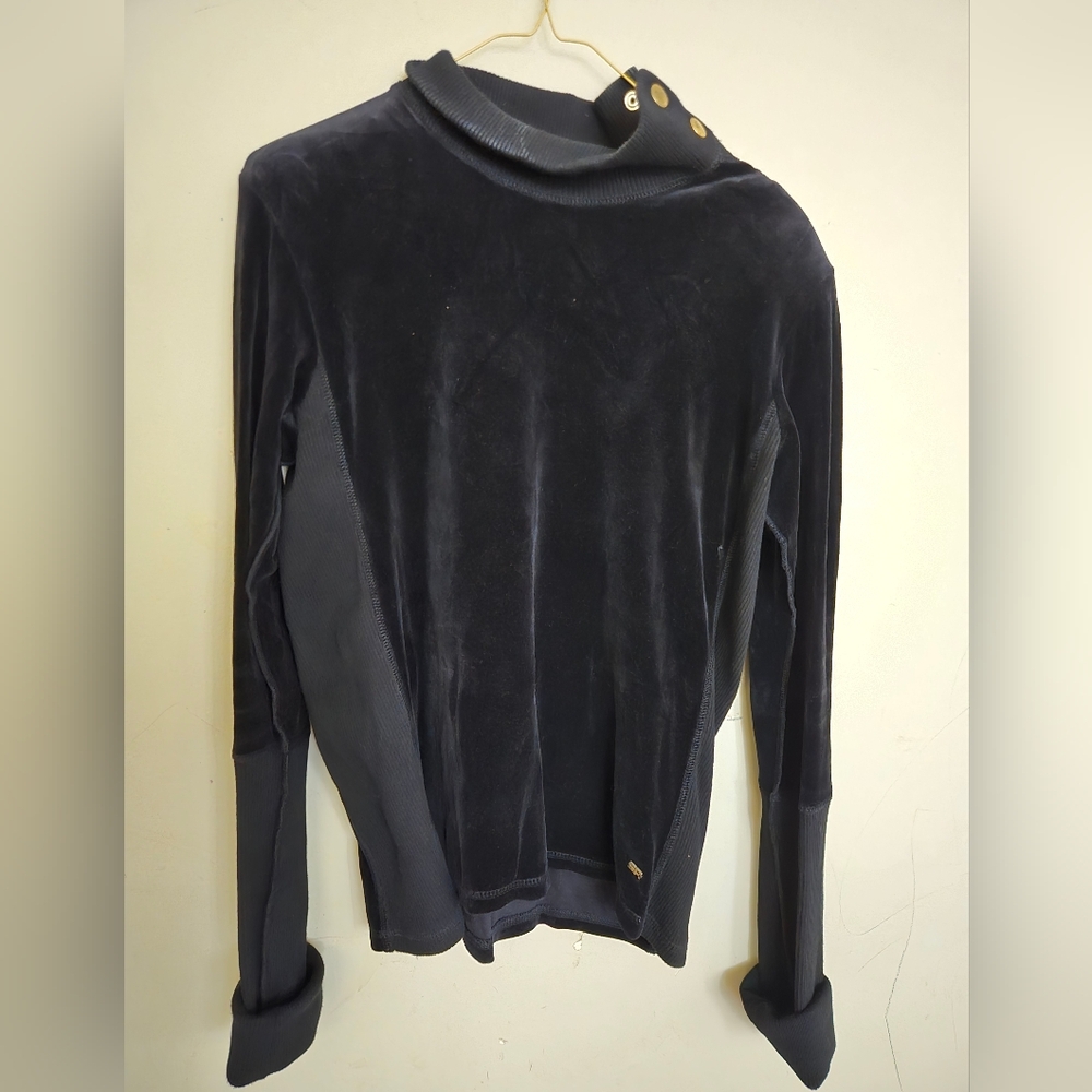 Sonia Rykiel Black Long Sleeve Tee Soft Knit Casual